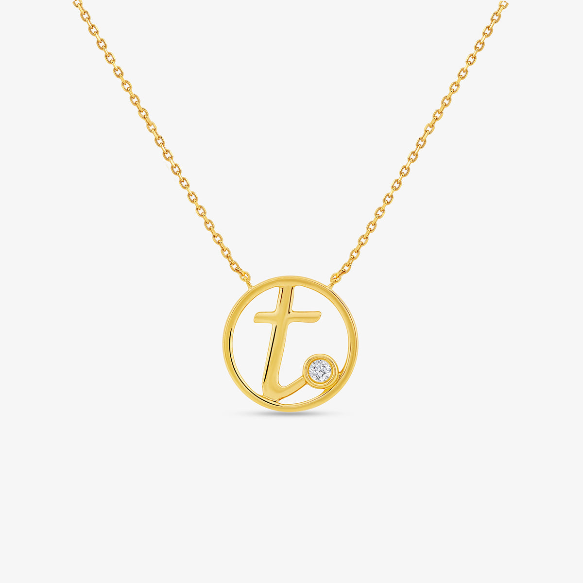 SIGNATURE<span> T Initial Diamond </span>NECKLET