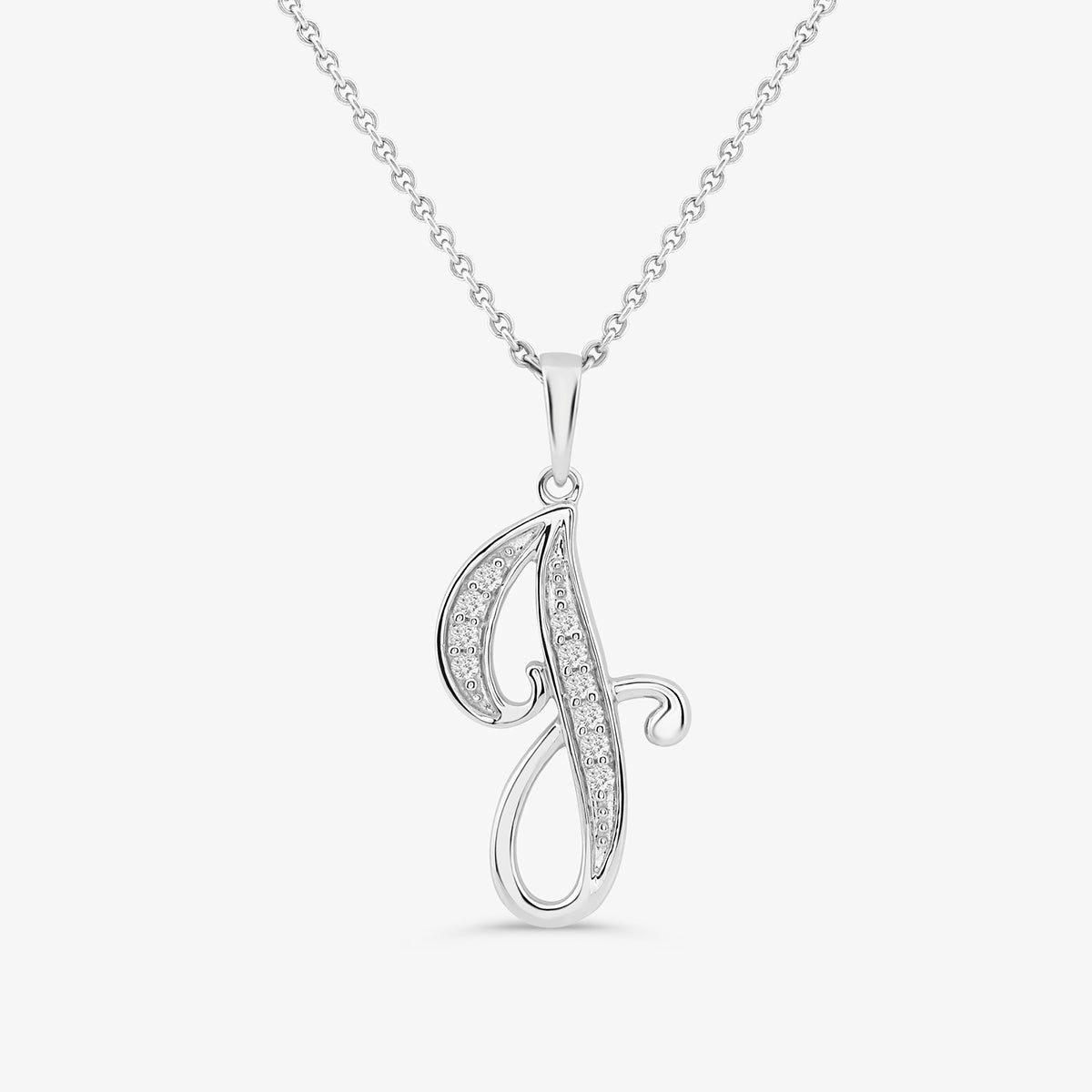 Keemti Jewels CLASSIC J Signature PENDANT—an elegant necklace with J pendant and sparkling accents for a personal touch.