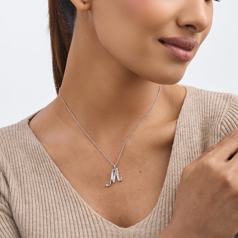 Classic M Signature Diamond Pendant