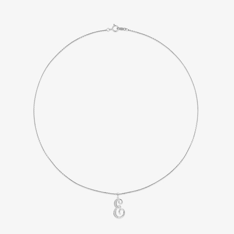Classic E Signature Diamond Pendant