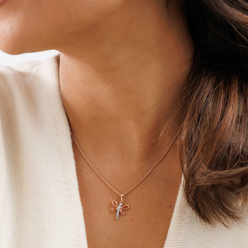 Flutter Spark Dragonfly Necklet - keemti jewels
