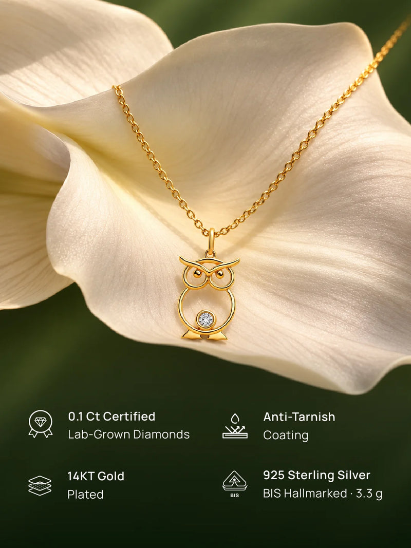 Mystic Owl Diamond Necklet