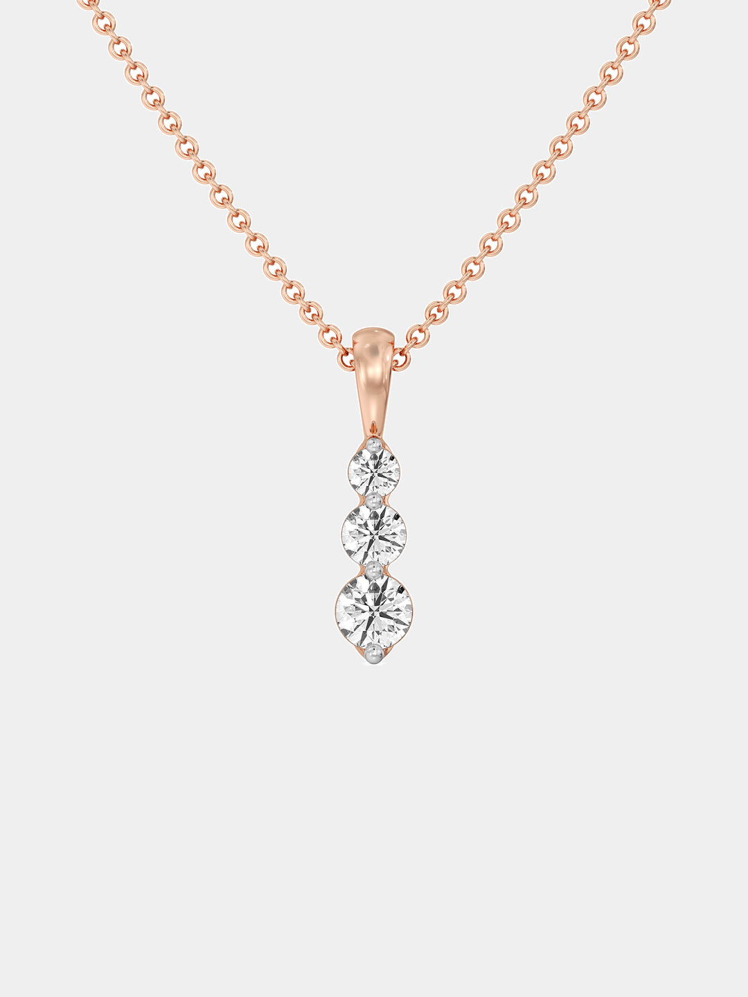 Trinity Drop Diamond Necklet - keemti jewels