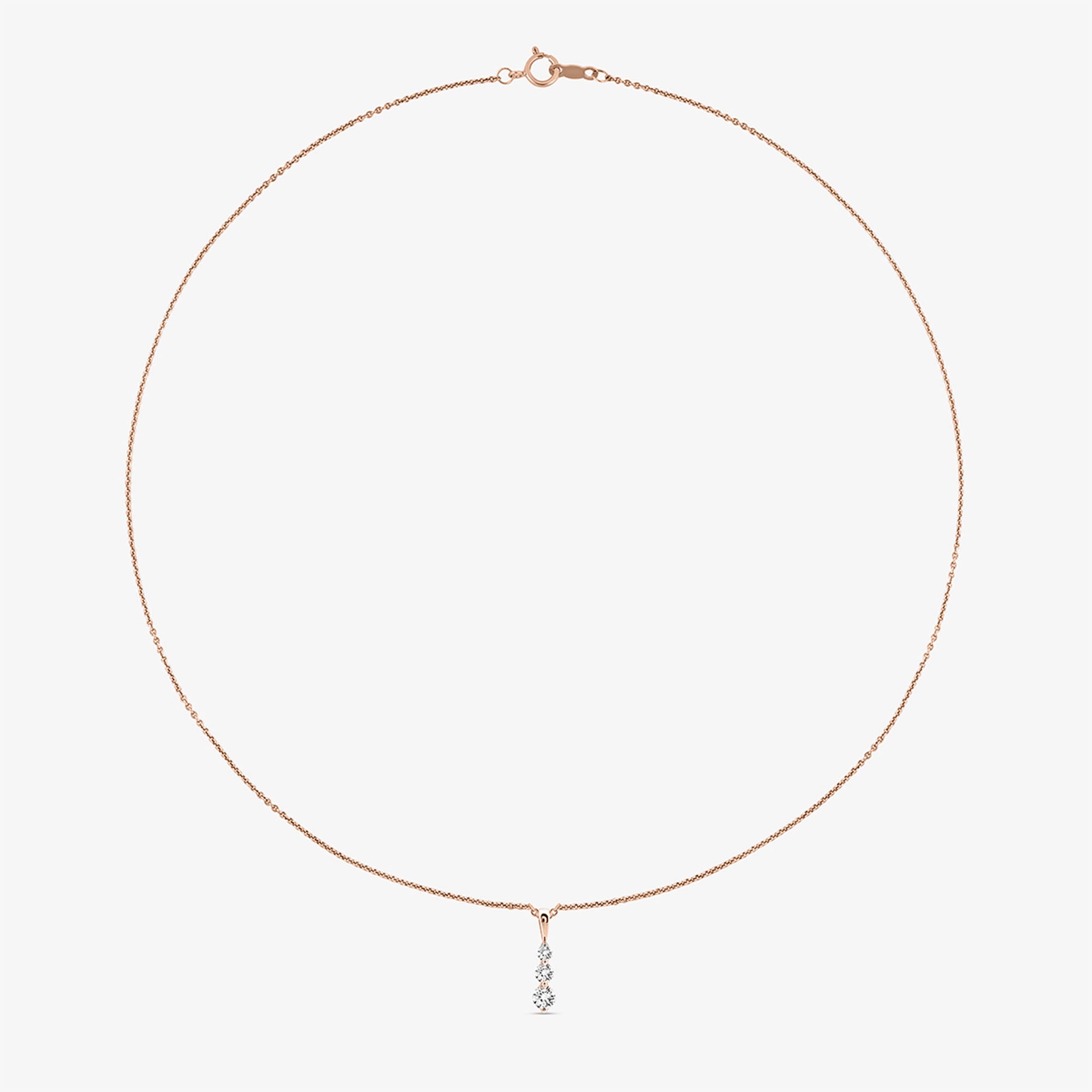 Trinity Drop Diamond Necklet - keemti jewels