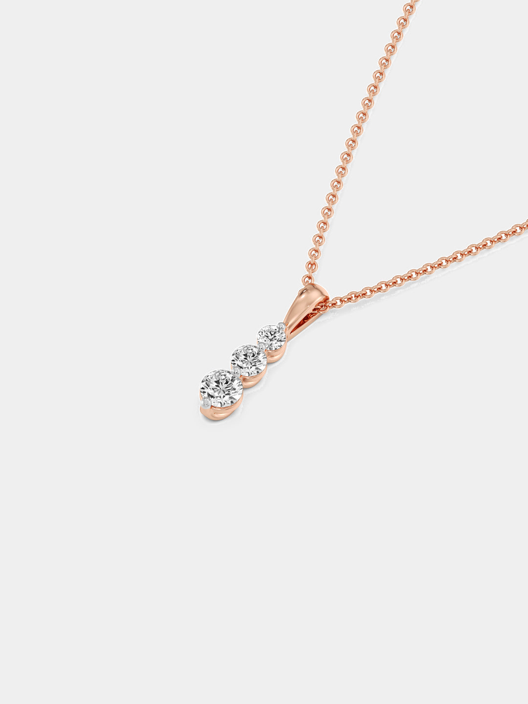 Trinity Drop Diamond Necklet - keemti jewels