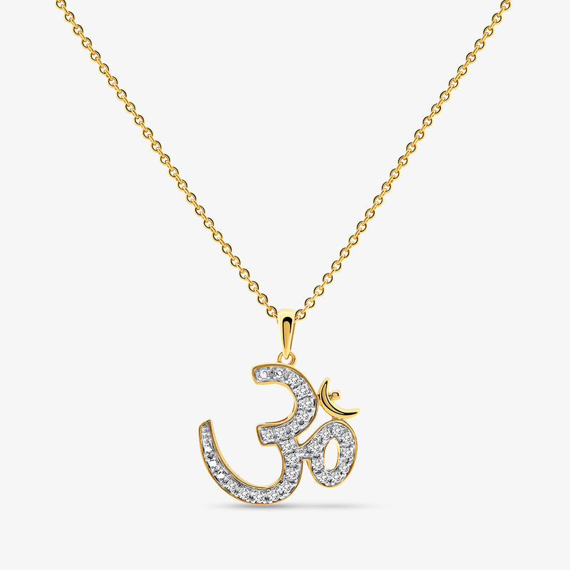 Religious Silver Om Necklet