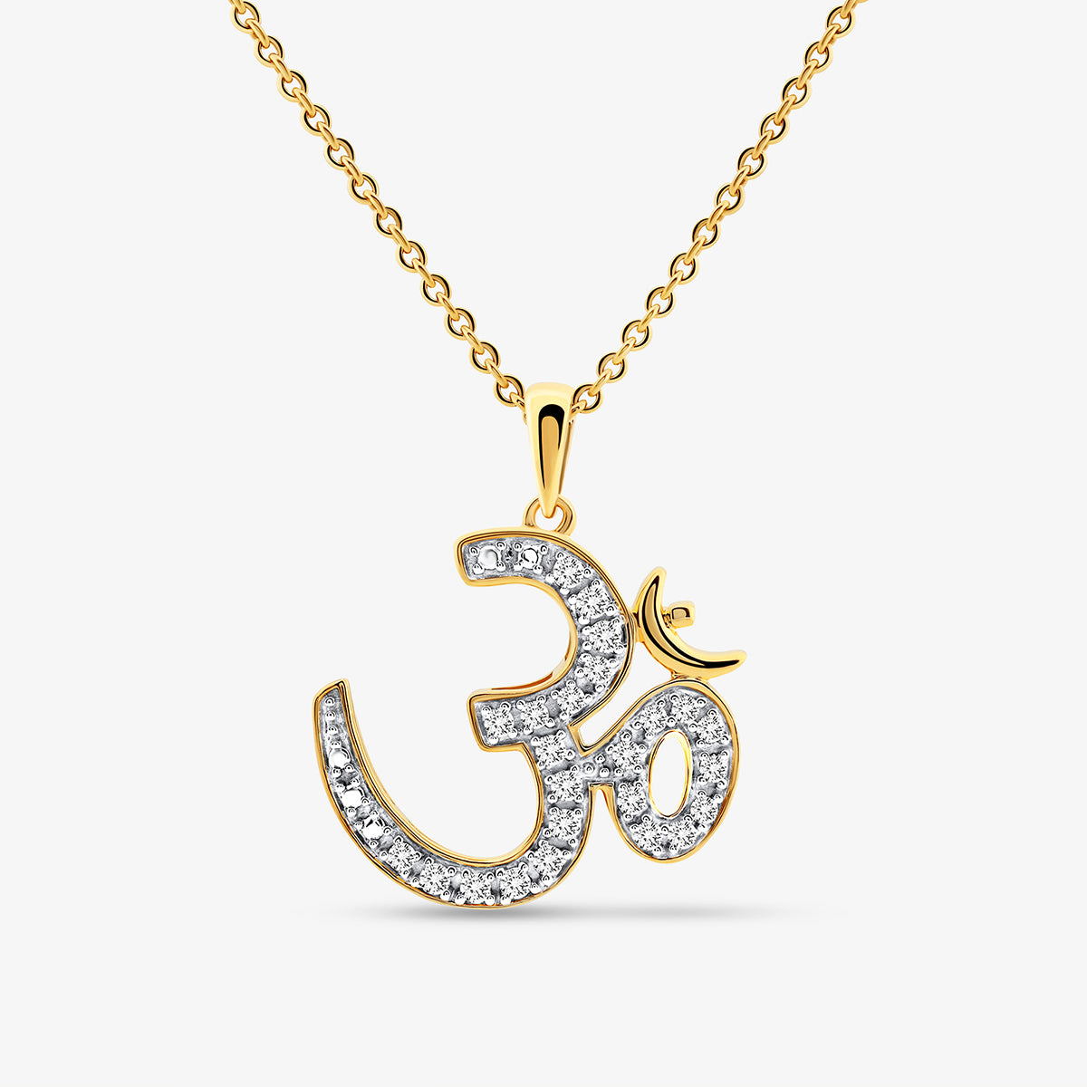 Religious Silver Om Necklet