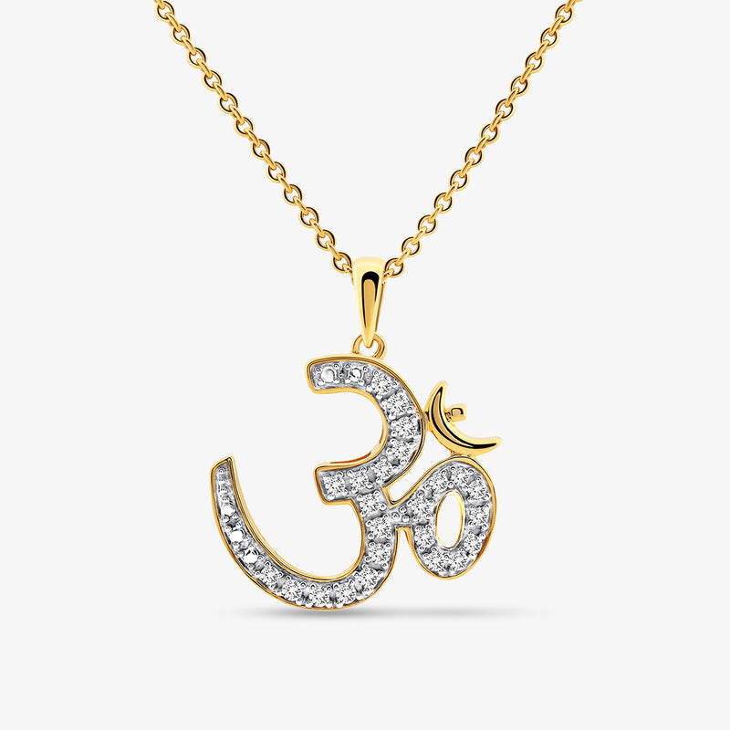 Religious Silver Om Necklet