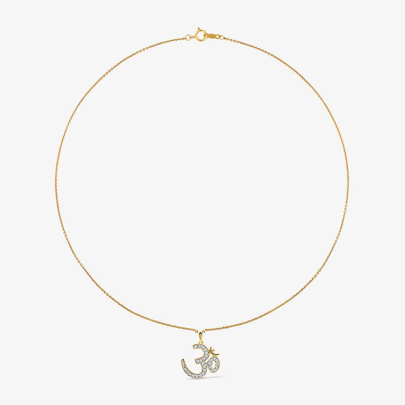 Religious Silver Om Necklet