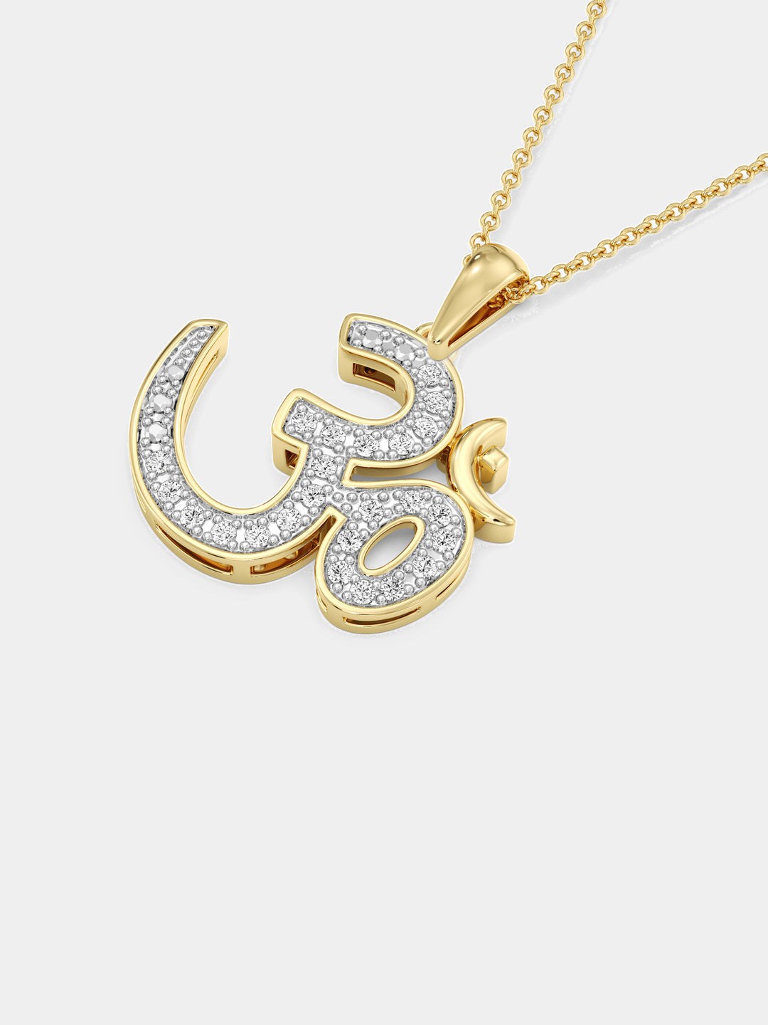 Religious Silver Om Necklet - keemti jewels
