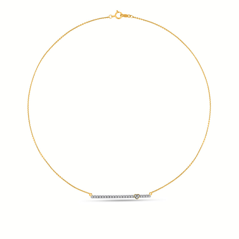 Keemti Jewels Linear Love Necklet: a minimalist gold chain with bar design, perfect for understated elegance.