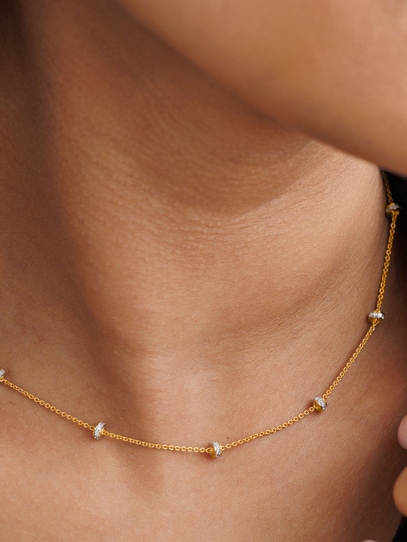 Grace Line Diamond Necklet - keemti jewels