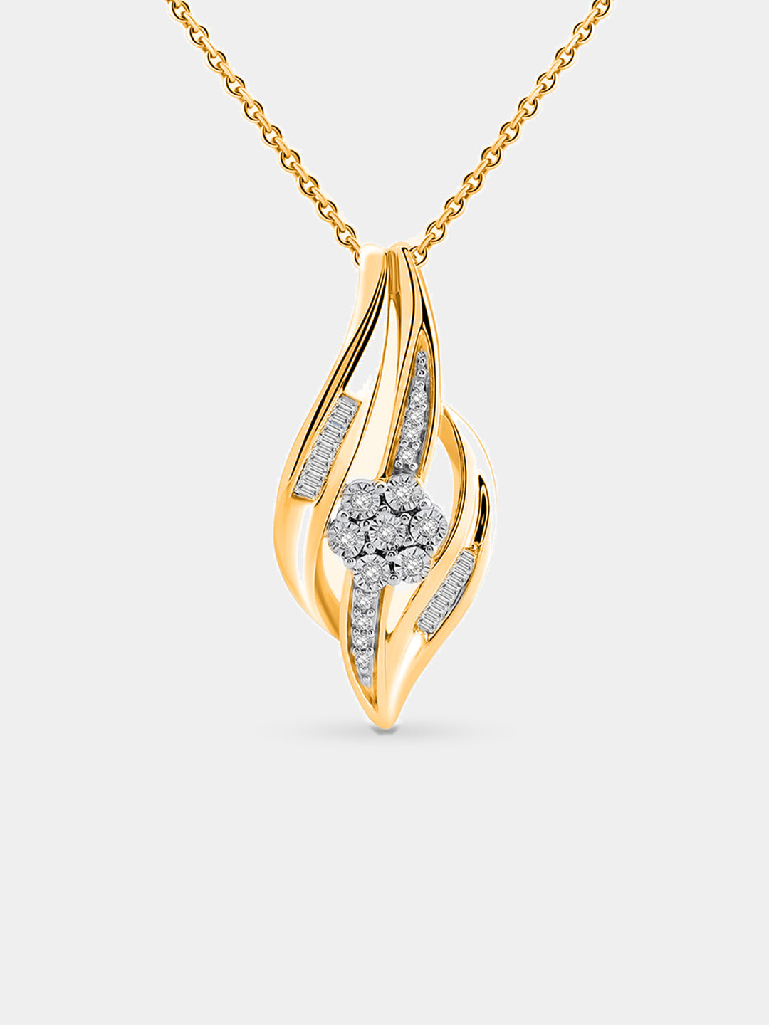 Keemti Jewels Abstract Flame Necklet Side View