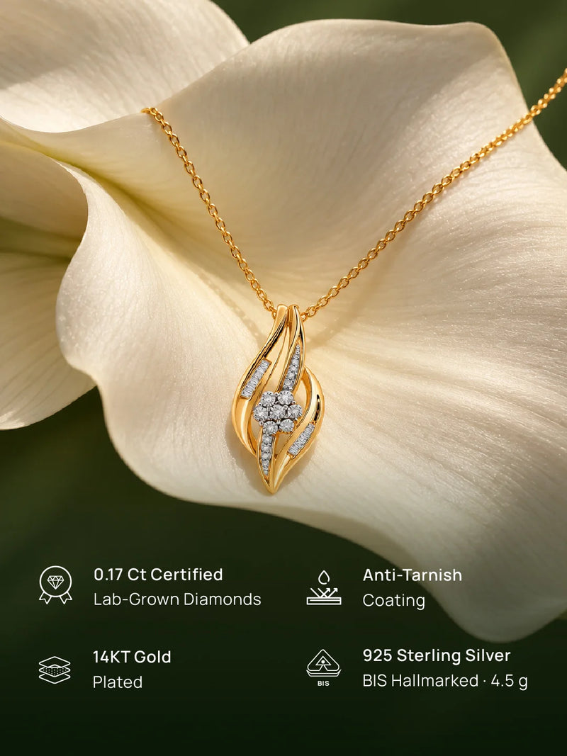Abstract Flame Necklet