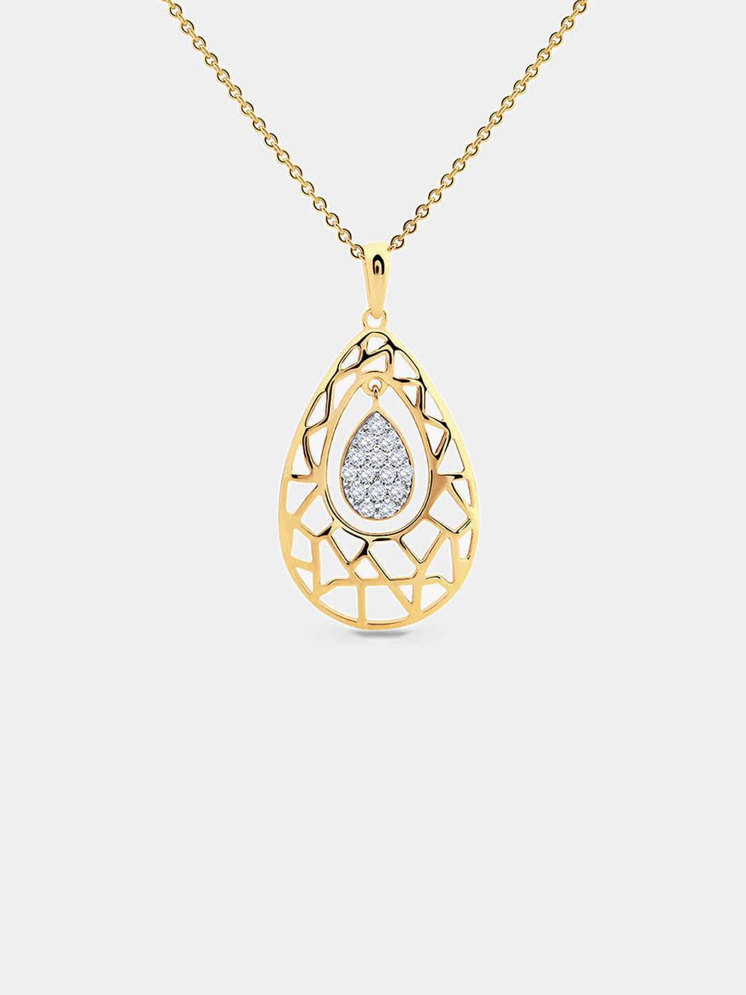 Keemti Jewels Lattice Weave Drop Chain Necklet Main View