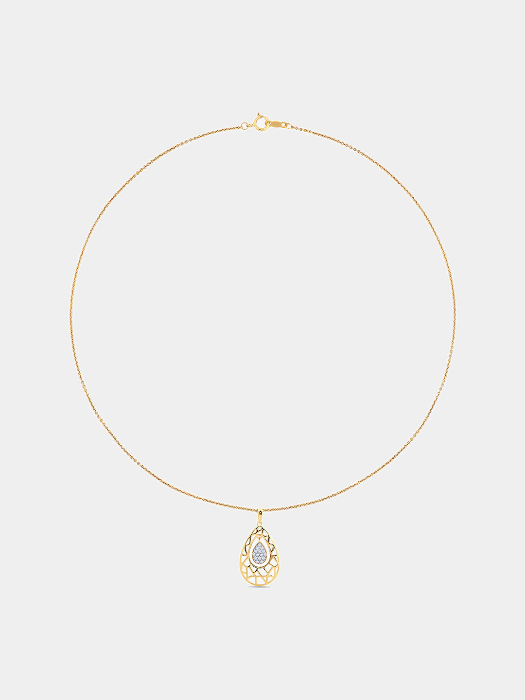Keemti Jewels Lattice Weave Drop Chain Necklet Extra View