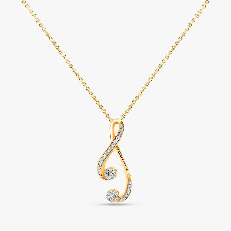 Keemti Jewels Infinity Twist Chain Necklet: elegant infinity design with diamond brilliance on a fine chain.