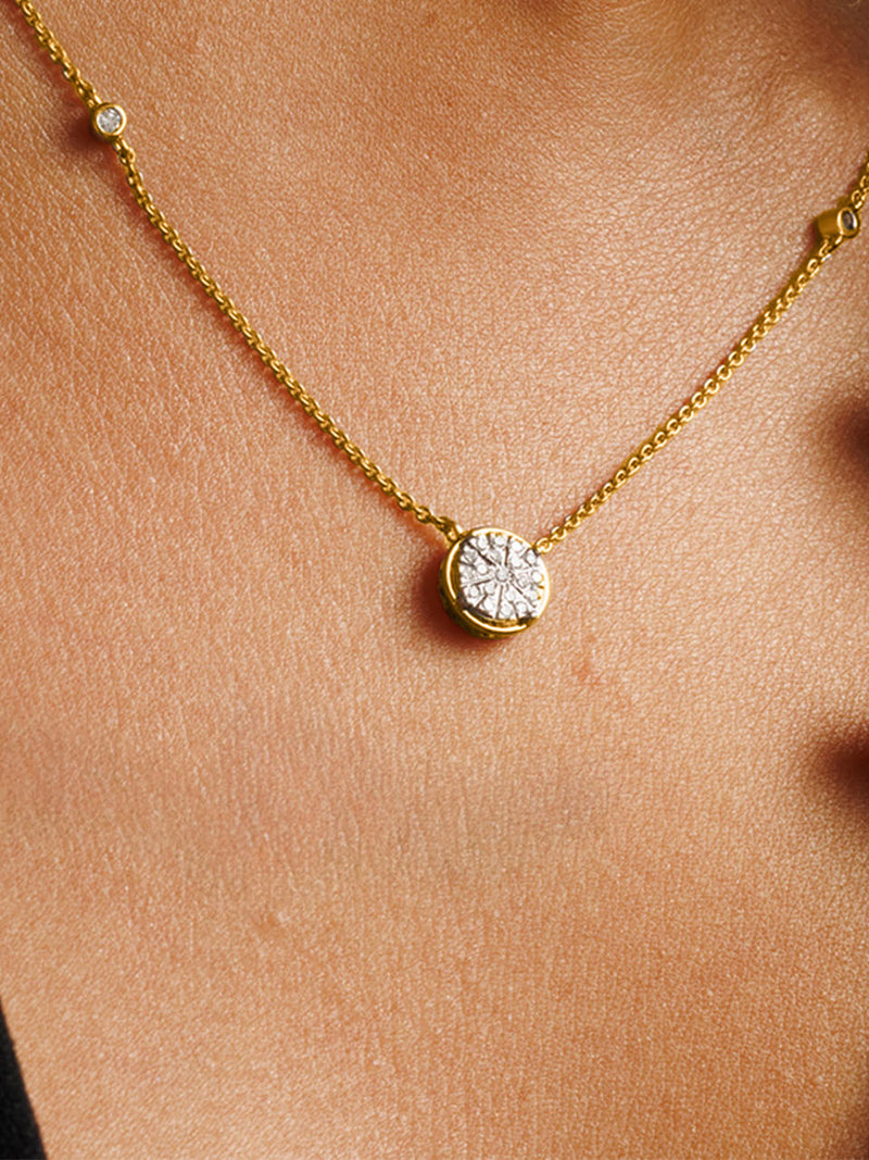 Keemti Jewels Classic Solitaire Necklet Model View