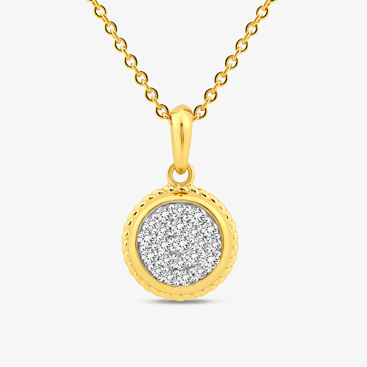 Ropeglow Round Diamond Necklet
