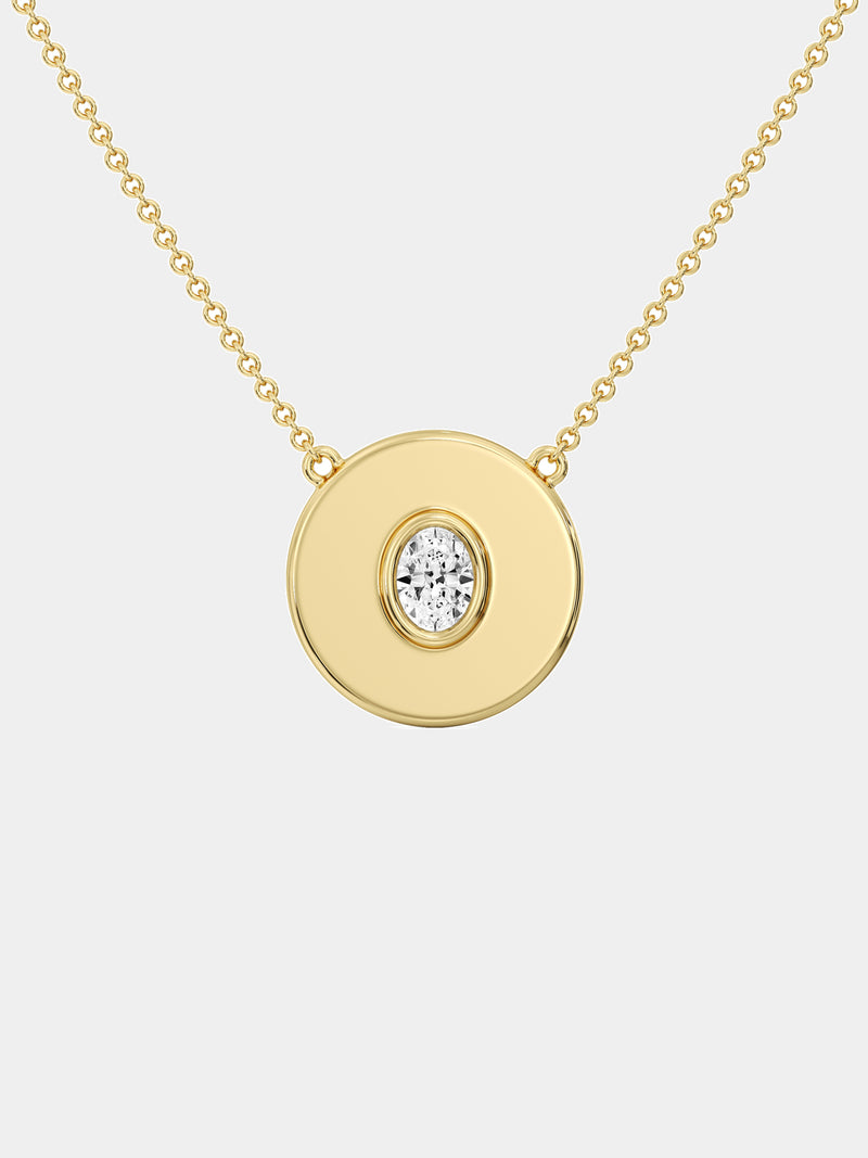 Golden Orbit Solitaire Diamond Necklet - keemti jewels