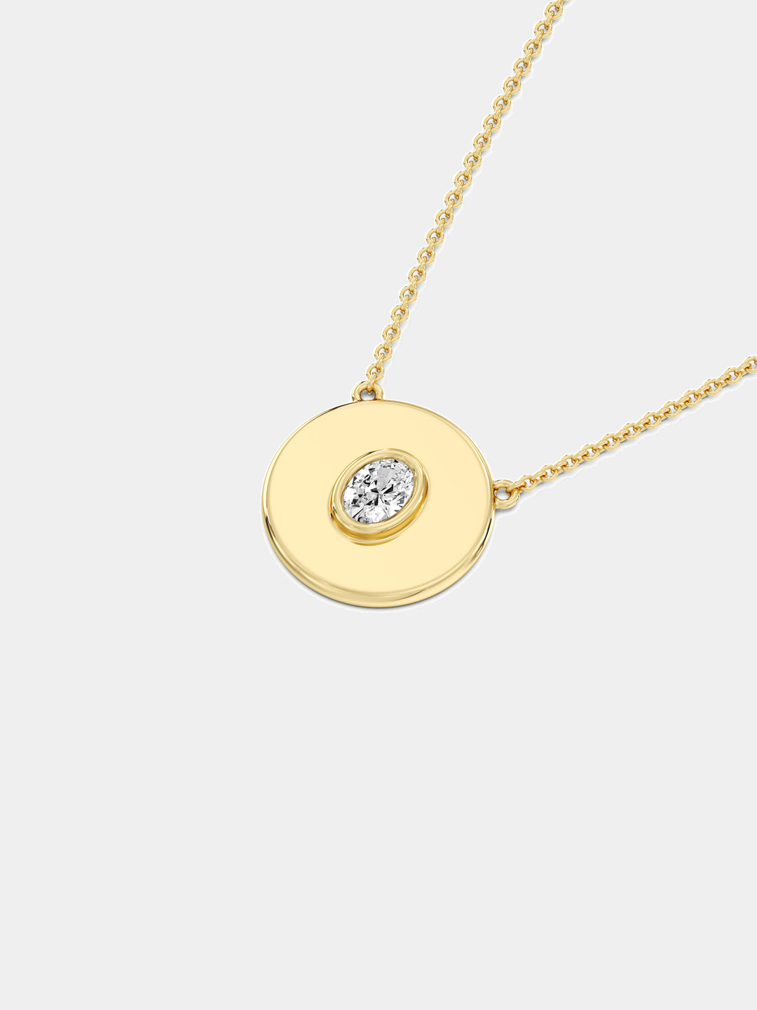 Golden Orbit Solitaire Diamond Necklet - keemti jewels