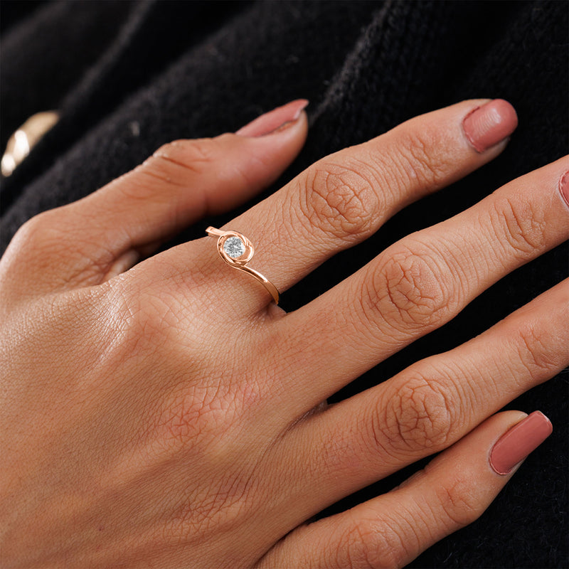 Classic Twisted Solitaire Ring - keemti jewels