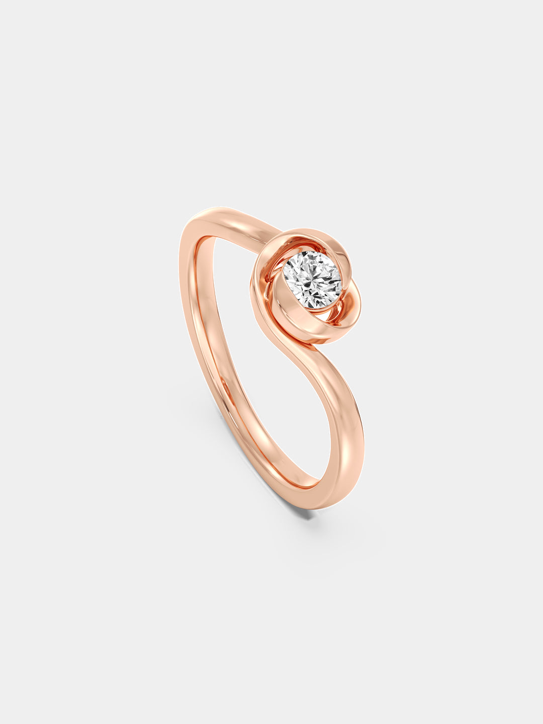 Classic Twisted Solitaire Ring - keemti jewels