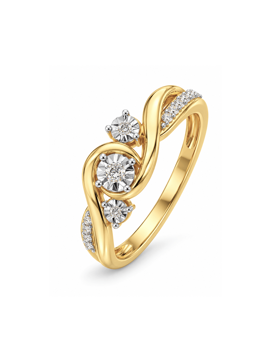 Romantic Interwoven Diamond Ring