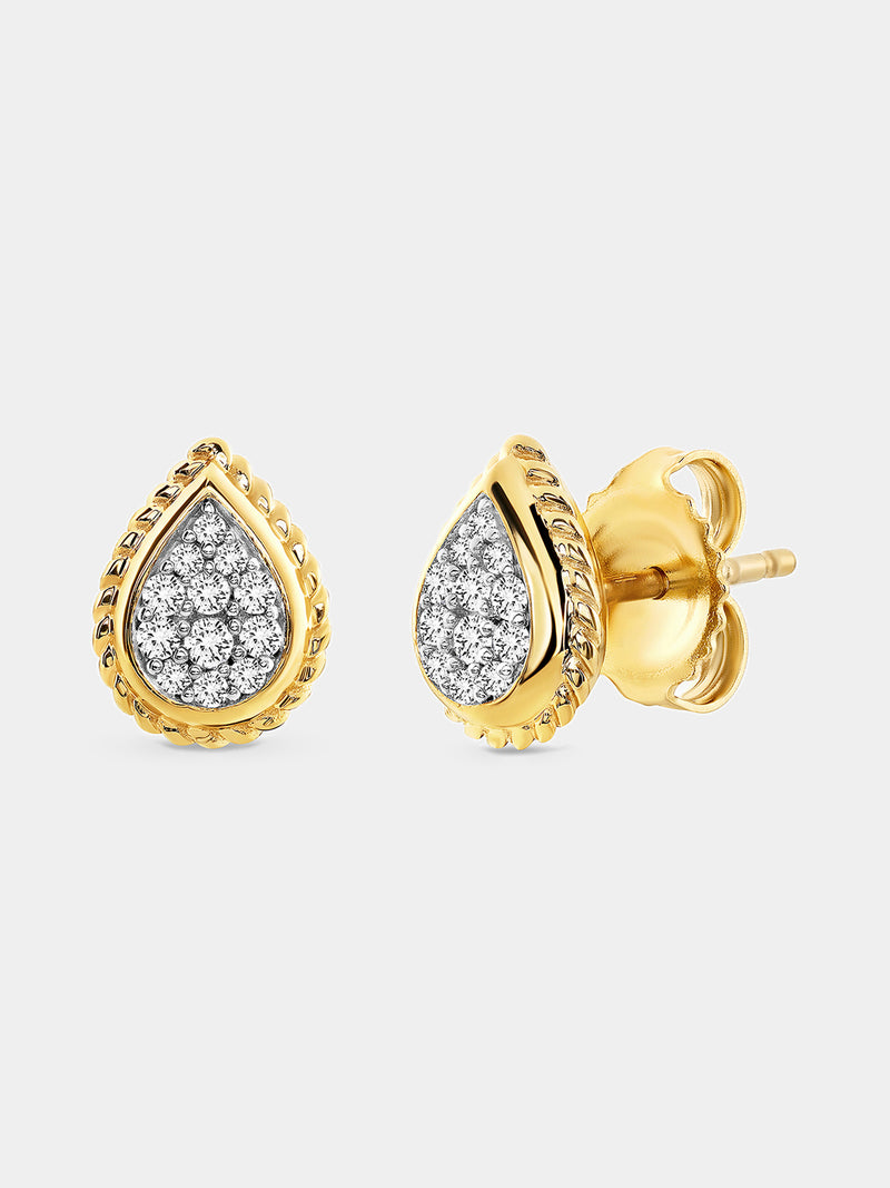 Keemti Jewels Golden Shine Aura Teardrop Earrings Main View