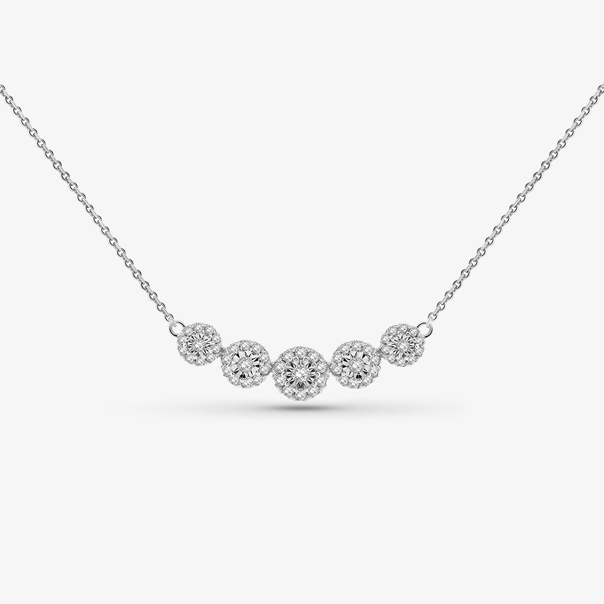 Floral Cluster Curve Necklet