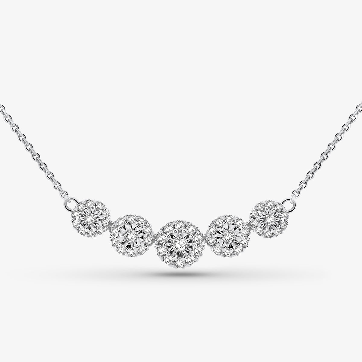 Floral Cluster Curve Necklet