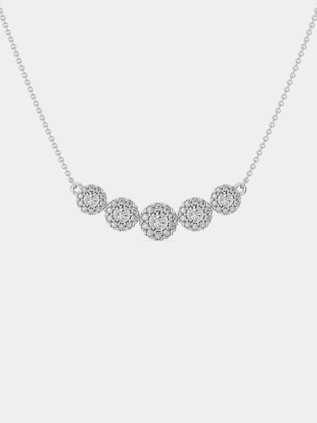 Floral Cluster Curve Necklet - keemti jewels