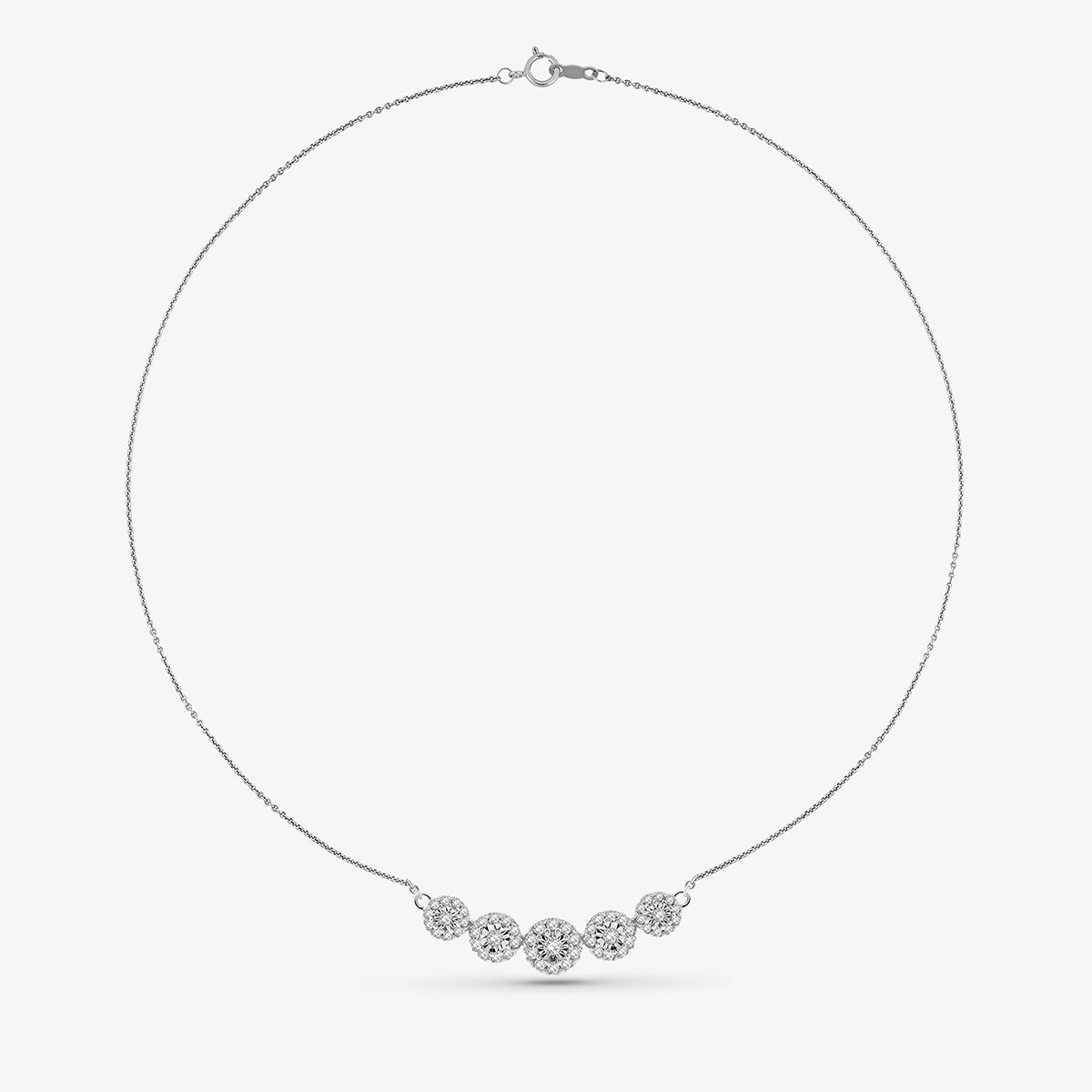 Floral Cluster Curve Necklet