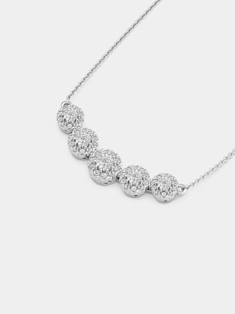 Floral Cluster Curve Necklet - keemti jewels