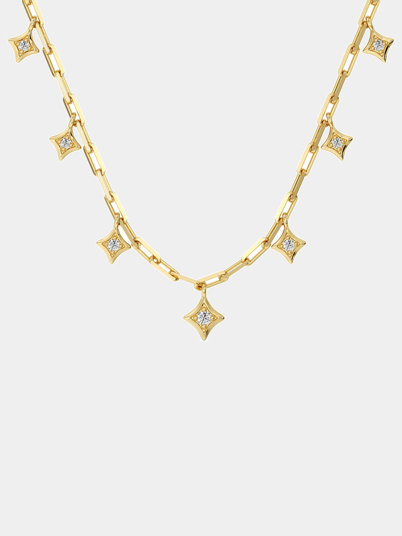 Twinkle Grid Charm Necklet - keemti jewels