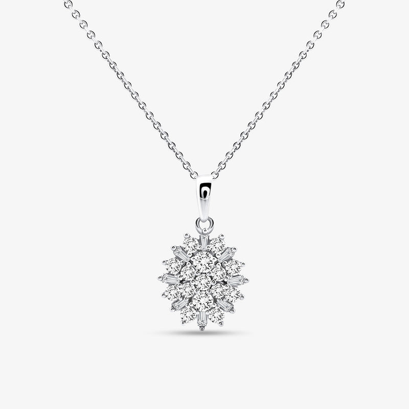 Classic Baguette Bloom Diamond Necklet