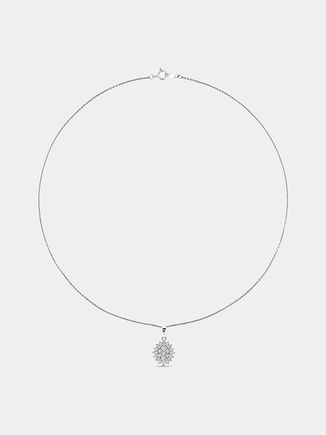 Classic Baguette Bloom Diamond Necklet - keemti jewels