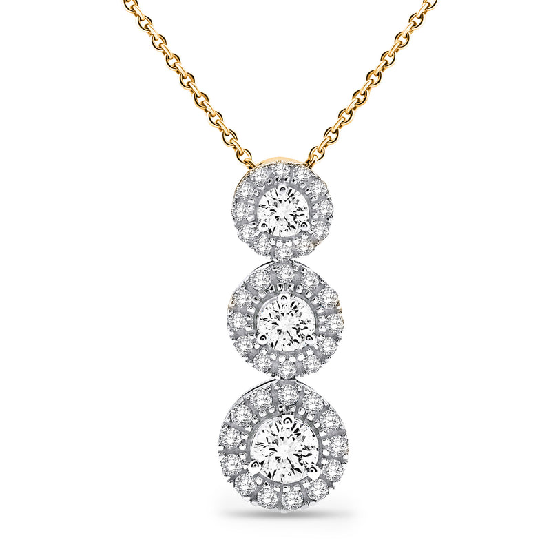 Classic Triple Shine Halo Necklet