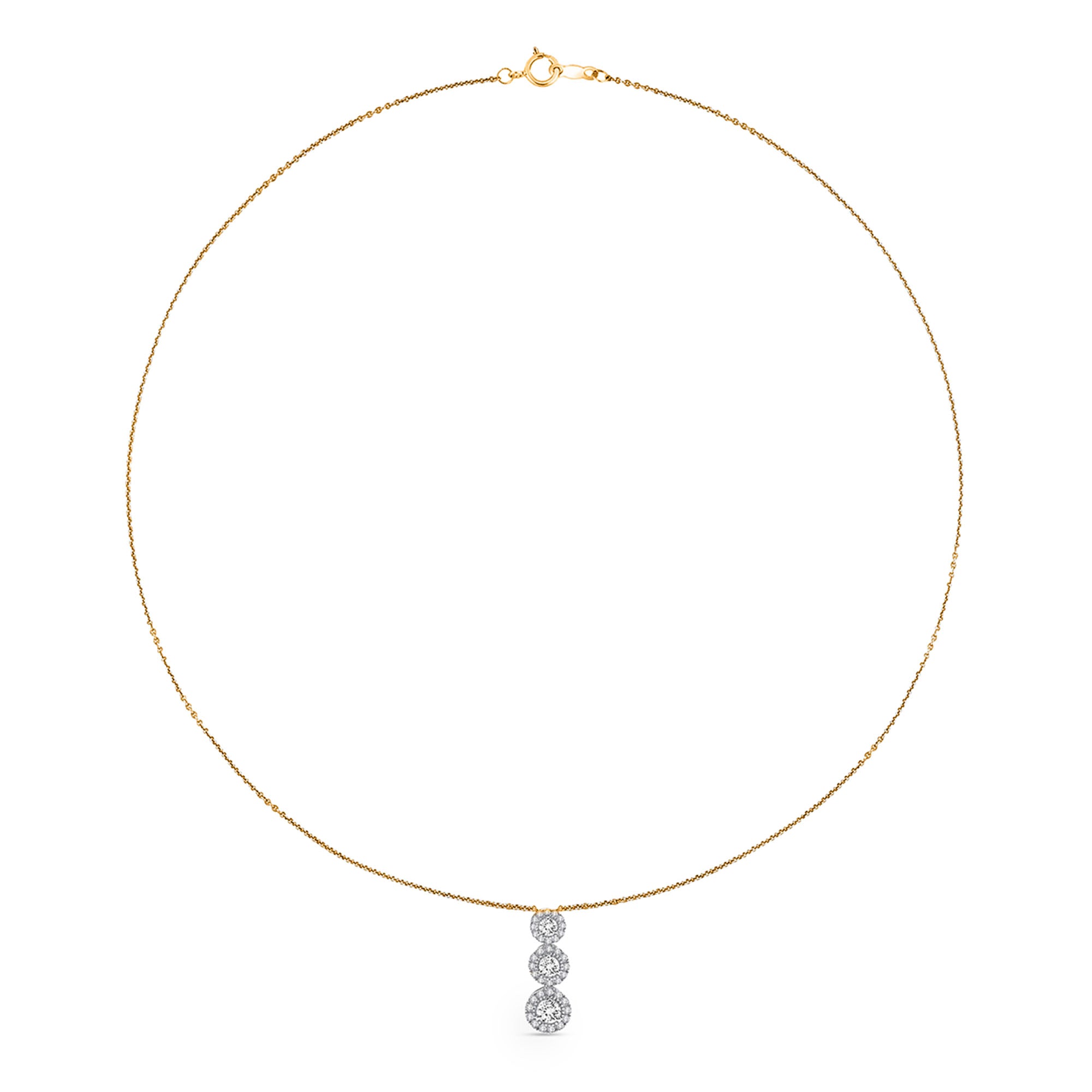 Classic Triple Shine Halo Necklet