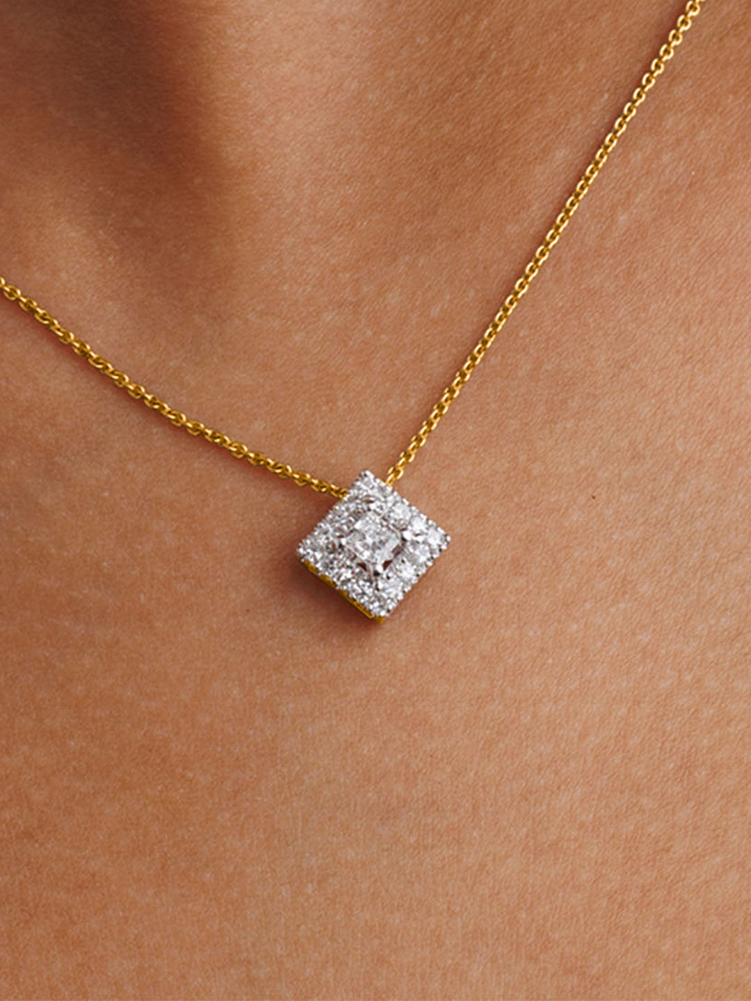 Classic Square Prism Necklet - keemti jewels