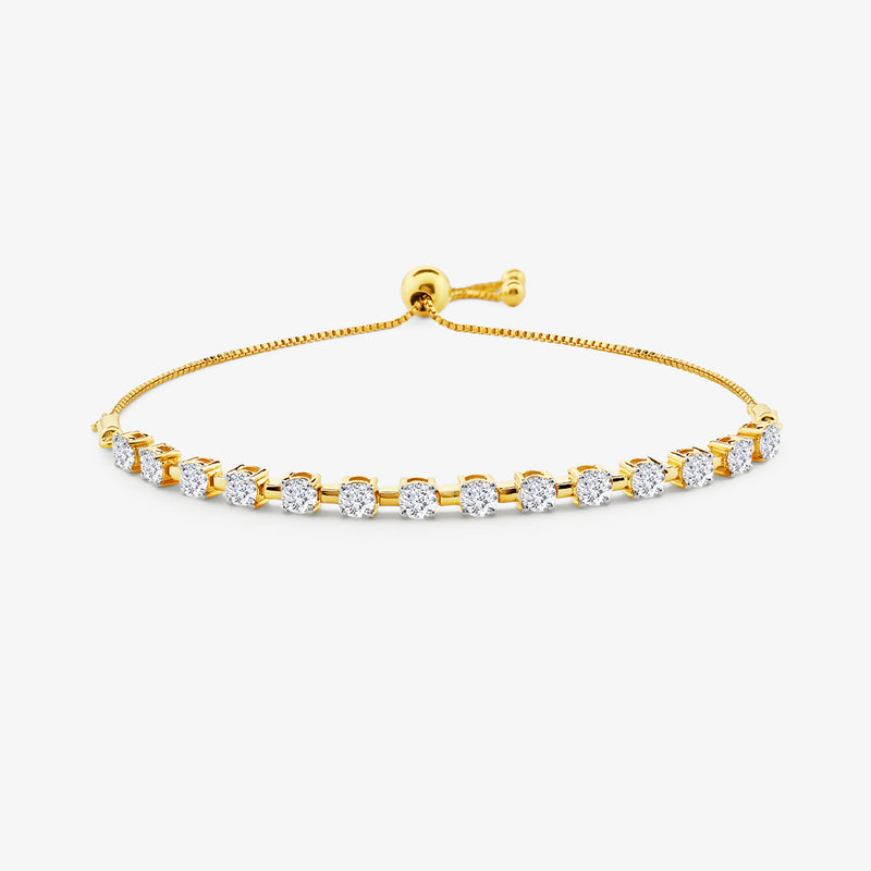 Round Brilliance Diamond Link Bracelet