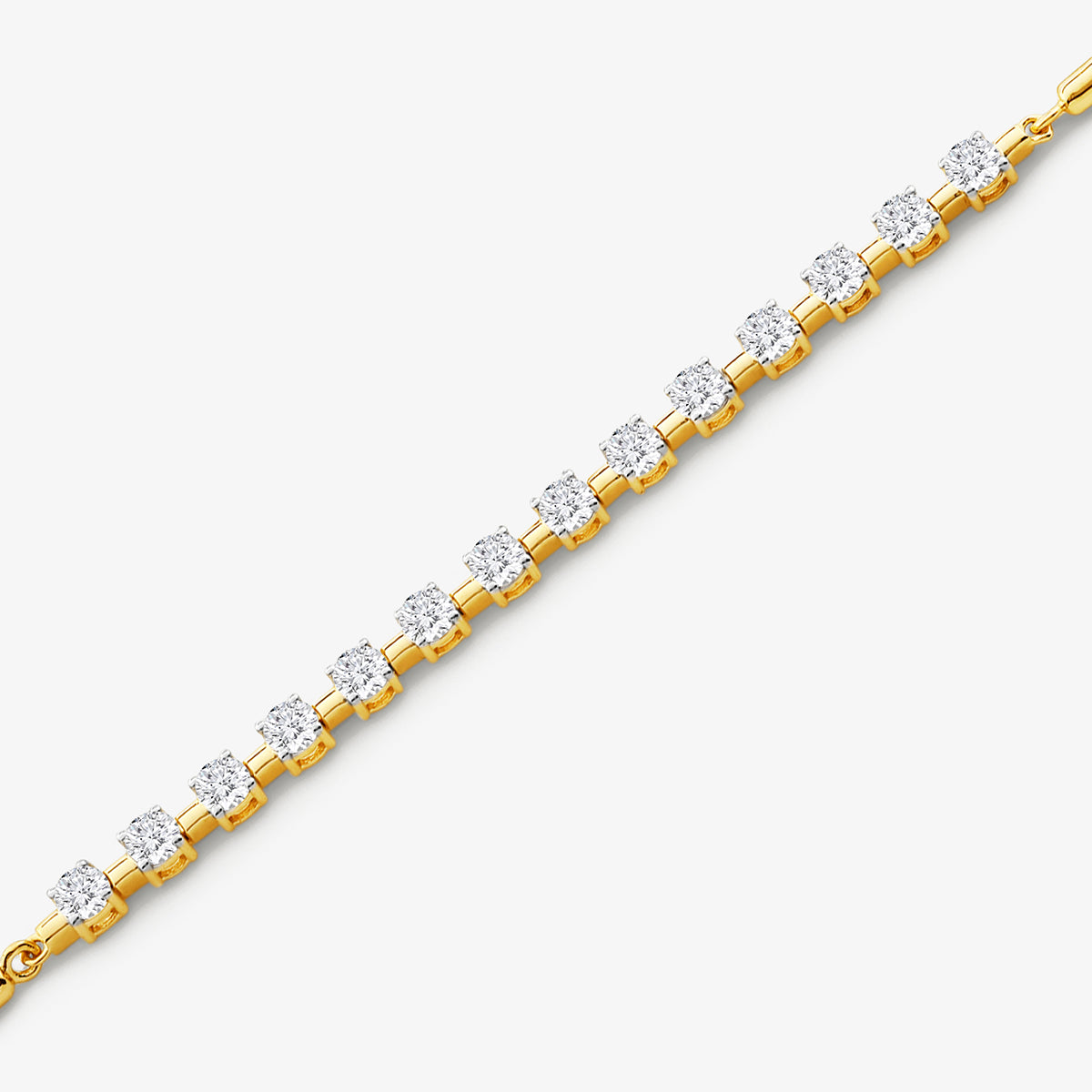 Round Brilliance Diamond Link Bracelet