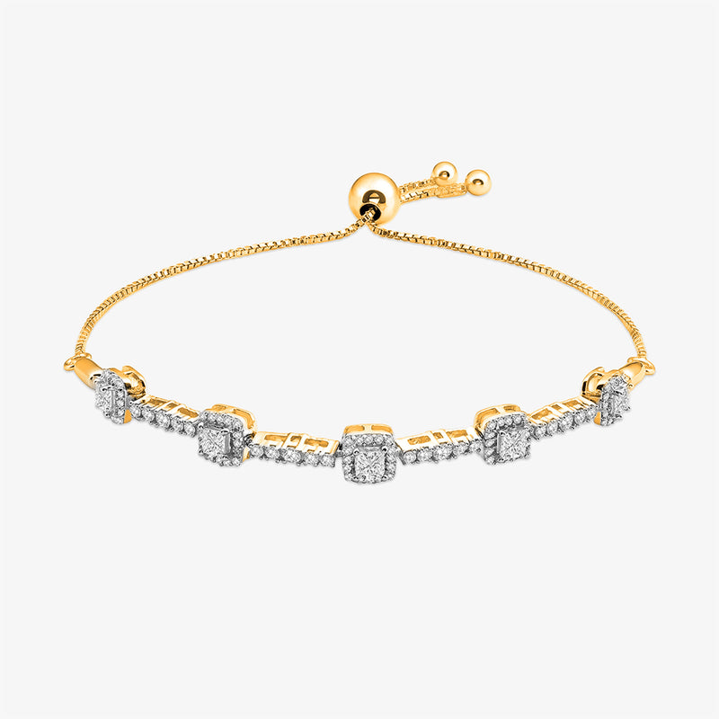 Keemti Jewels Cushion Link Bolo Bracelet Main View