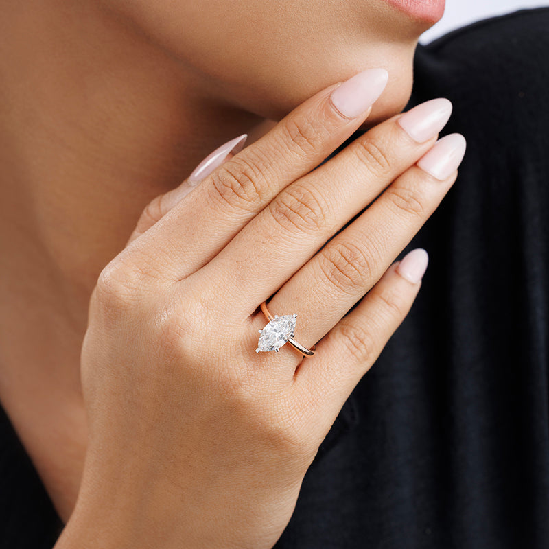 Verdant Marquise Solitaire Ring