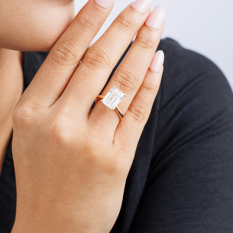 Imperial Emerald Solitaire Ring