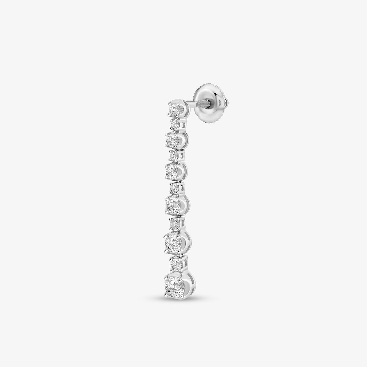 Linear Diamond Drop Earrings