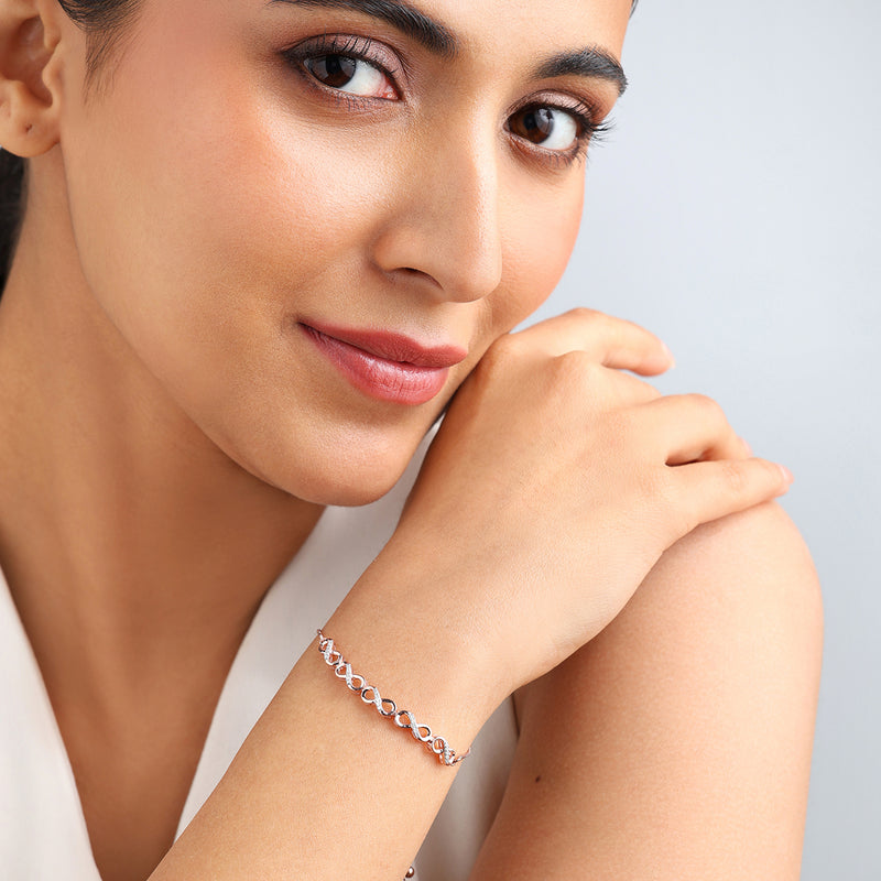 Twist Weave Diamond Adjustable Bracelet