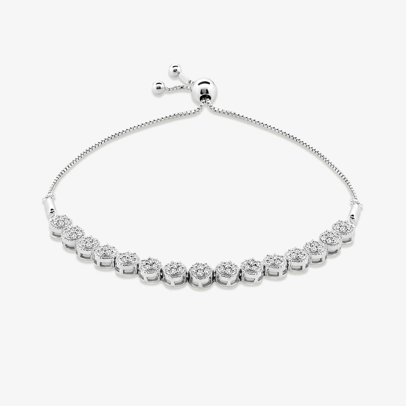 Round Diamond Link Bracelet