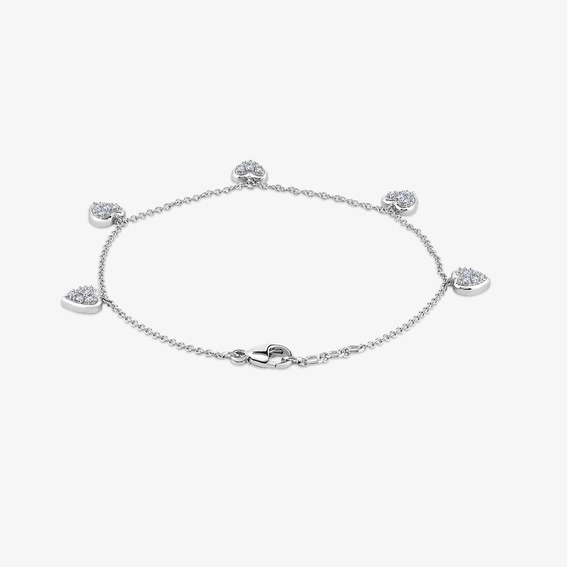 Heart Whisper Charm Diamond Bracelet