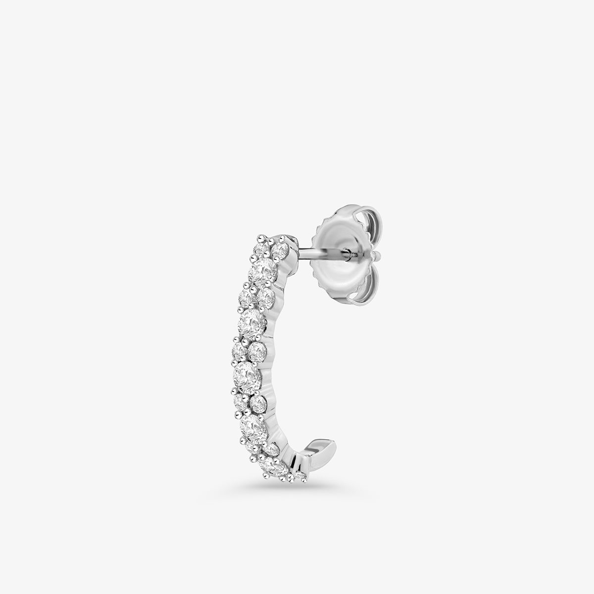 CLASSIC <span>Diamond Line Huggie </span>EARRINGS